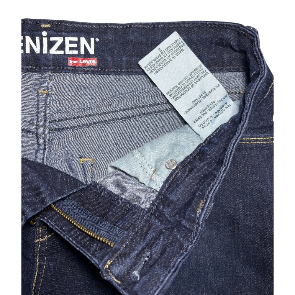 denizen from Levi's Bermuda Womens Indigo Denim Cuffed Shorts Size 2 - Picture 2 of 7